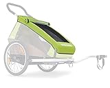 Farbe: schwarz Croozer Unisex – Erwachsene Verdeck 2in1 Fahrradanhänger, schwarz, 1size