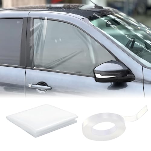 ALI2 31.5 x 47.24in Clear PVC Car Window Covering Film,