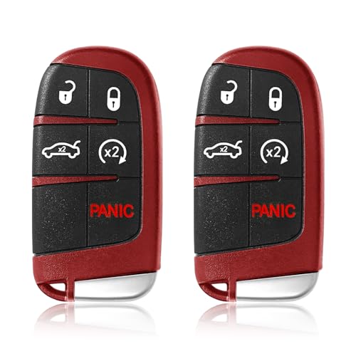 Car Key Fob Remote Keyless Entry Control M3M-40821302 433MHz 5 Button Replacement for 2019 2020 2021 Dodge Challenger Charger SRT - 2 Pack