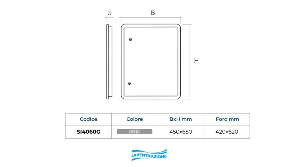 Puerta de inspección de ABS gris 450 x 650 mm oculta tuberías y cables 7
