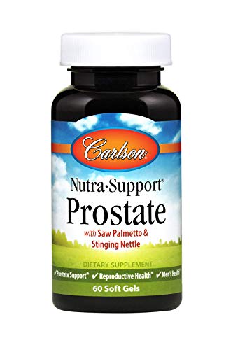 Carlson - Nutra-Support Prostate, with Saw Palmetto & Stinging Nettle, Prostate Support, Reproductive Health & Men's Health, 60 Softgels