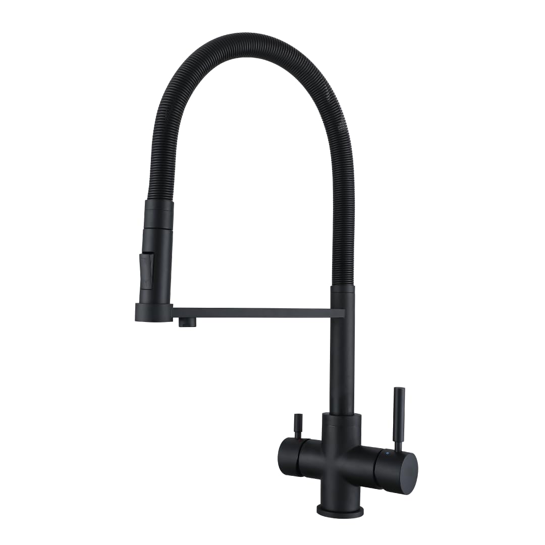 Shurity 560 Rubinetto da cucina con Doccetta 5 vie 3/8” (Nero)