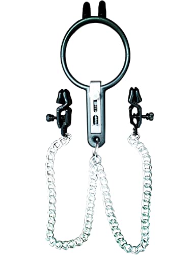 Bâillon pour bondage et collier BDSM avec pinces mamelons