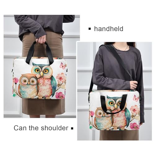 Funda maletín para laptop ALAZA búho flores 13-15.6 pulg miniatura 2