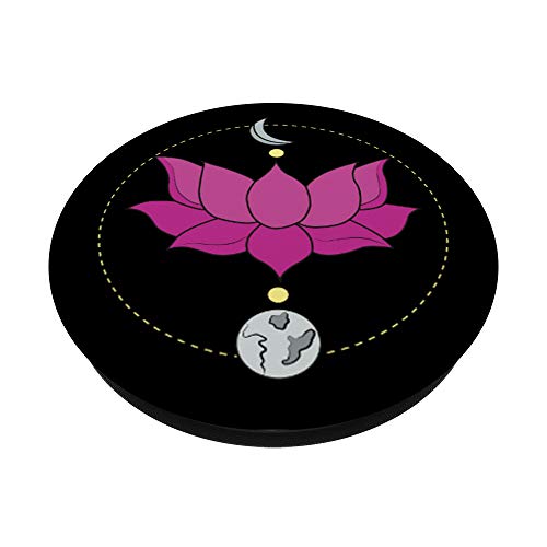 Lotus Moon Floral Pop Up Cell Phone Holder Back For Hand #TOP1