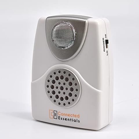 Audible & Visual Telephone Call Alert With Flashing Light & Adjustable Ringing Volume (Low & High) - Suitable for Noisy Environments & The Hard Of Hearing - CEA-40 By Connected Essentials Cover
