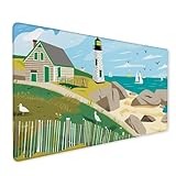 【ALFOMBRILLA DE RATÓN GRANDE】：Esta alfombrilla de ratón cubre el área para un teclado y un ratón de tamaño completo, lo suficientemente grande como para contener su computadora portátil, teclado y otros elementos de escritorio, con mucho espacio para el movimiento de su ratón