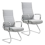 SVITA Office Comfort 2X Besucherstuhl Freischwinger-Stuhl mit Armlehne Konferenzstuhl ohne Rollen...