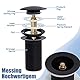 Universal Waschbecken Ablaufgarnitur Ohne überlauf Abflussgarnitur Pop Up Ventil Waschtisch abfluss ventil Click Clack Schwarz