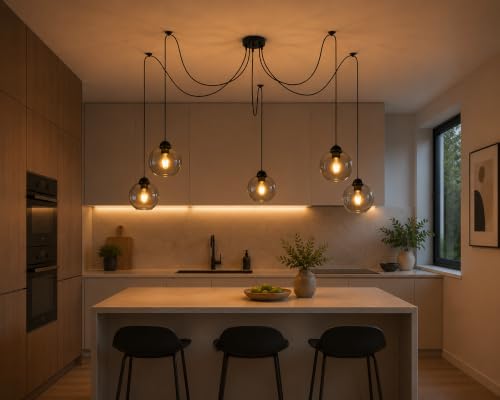 Lámpara de techo minimalista FKL DESIGN suspensión esferas 7
