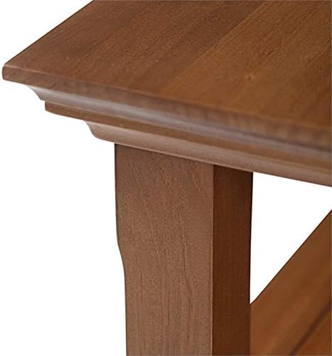 SIMPLIHOME Bedford SOLID WOOD Universal TV Media Stand, 53.9 inch Wide, Living Room Entertainment Center, Storage Cabinet with Glass Doors, for Flat Screen TVs up to 60 inches in Dark Tobacco Brown