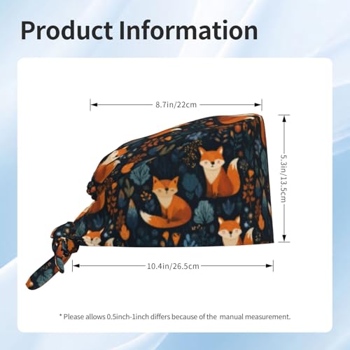 Image of Adjustable Scrub Cap with Sweatband, Breathable Working Hat for Men /Women