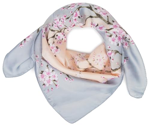 27''x27'' Square Satin Scarf Floral Print Neck Scarfs Bandana Hair Wraps Scarf for Women3