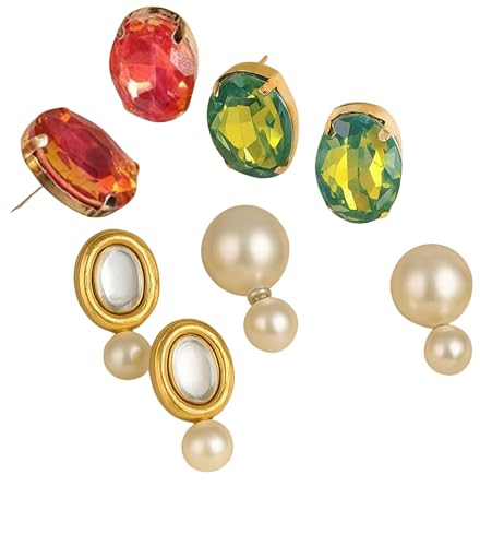 Image of Mansiyaorange Chunky Earrings Tops Stud For Women & Girls