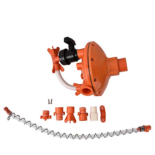 Poultry Water Regulator, Poultry Feeding Water Pressure Regulator Drinking Decompression Valve Chicken for Hen Ducks(1#)