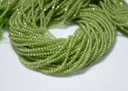 Peridot 2mm en perles rondelles facettees pour la creation de bijoux LKBEADS