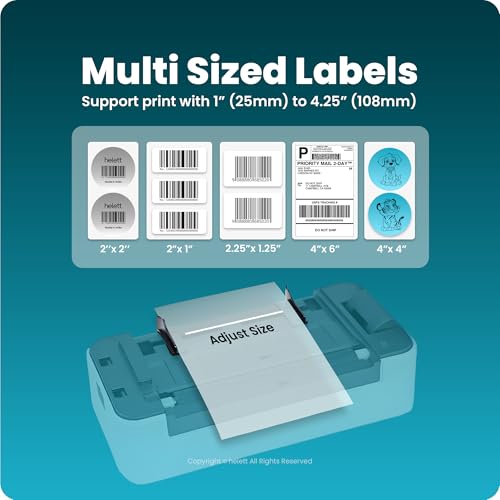 Image of Helett H30C Lite USB Direct Thermal 4x6 Shipping Label Printer(Barcode)Adjustable Label Size|203DPI Resolution|152mm /s Printing Speed Compatible with Windows,Mac,Linux Chrome OS|White(1Year Warranty)