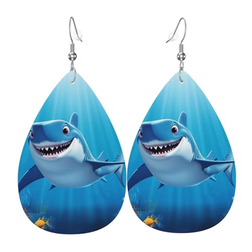 Smiling Shark �C�������O �����p �e�B�A�h���b�v �_���O���C�������O ���U�[ �y�� �t�@�b�V���� �W���G���[ �M�t�g �A�E�g�t�B�b�g �A�N�Z�T���[ ���f�B�[�X