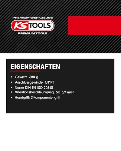 KS Tools Druckluft Reinigungspistole 515.1980 1L I Soda Reinigungspistole Druckluft inkl. 360° drehbarem und 30° abwinkelbarem Kugelgelenk-Stecknippel
