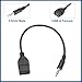 MECCANIXITY 2 Pcs Aux to USB Cable, 3.5mm Male Audio Aux Jack Plug to USB 2.0 Female Converter Cords for Car AUX Port, Black