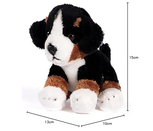 Uni-Toys - Berner Sennenhund Plushie - 13 cm (Höhe) - Plüsch-Hund - Plüschtier, Kuscheltier
