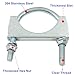 Zorveiio 2-1/2'' U Bolt Muffer Exhaust，Heavy Duty Exhaust Clamp with Saddle Style U-Bolt Pack of 2
