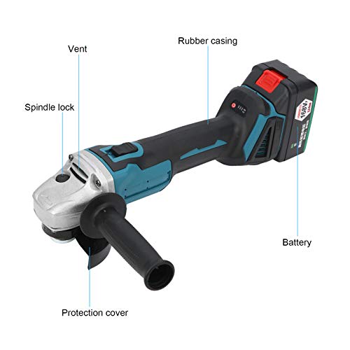 Angle Grinder Compact Angle Polisher Variable Speed Brushless Electric Grinder Rechargeable Polishing Machine Industrial Supplies(Us Plug) #TOP3