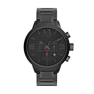 Armani Exchange Orologio per uomo, movimento cronografo al quarzo e cassa da 49 mm con cinturino in acciaio inossidabile, Grafite