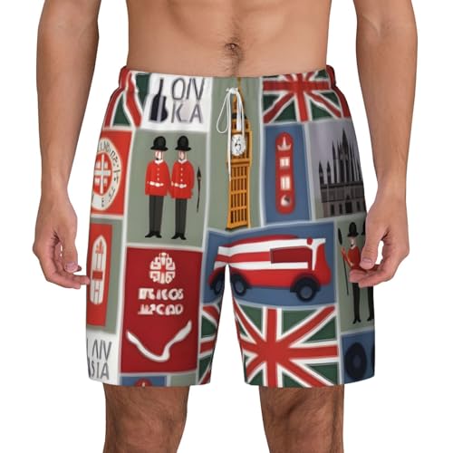 Short de bain pour homme avec doublure de compression Angleterre