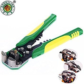 BERRYLION 8''/200mm Crimping Pliers Wire Stripper Crimper Automatic Adjustable Cable Crimping Tool Repair Terminal Multi Tools