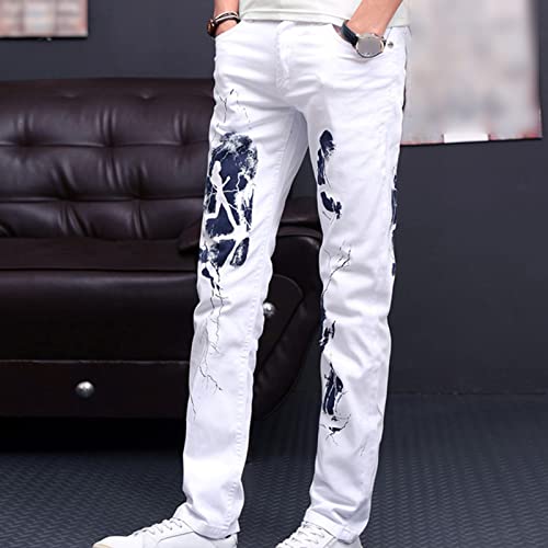 Jeans ajustados estilo skinny para hombre blanco talla 36 miniatura 2