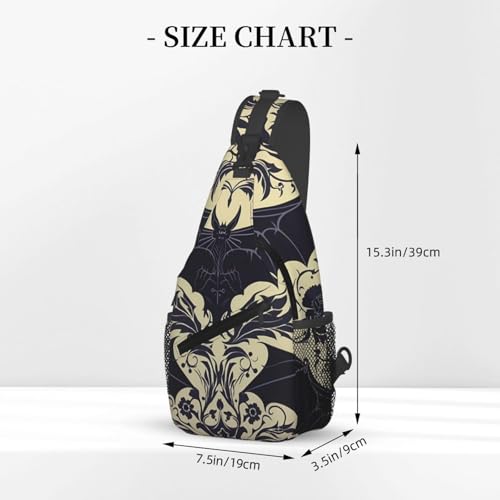 Bolso tipo sling unisex negro para viaje y senderismo miniatura 2