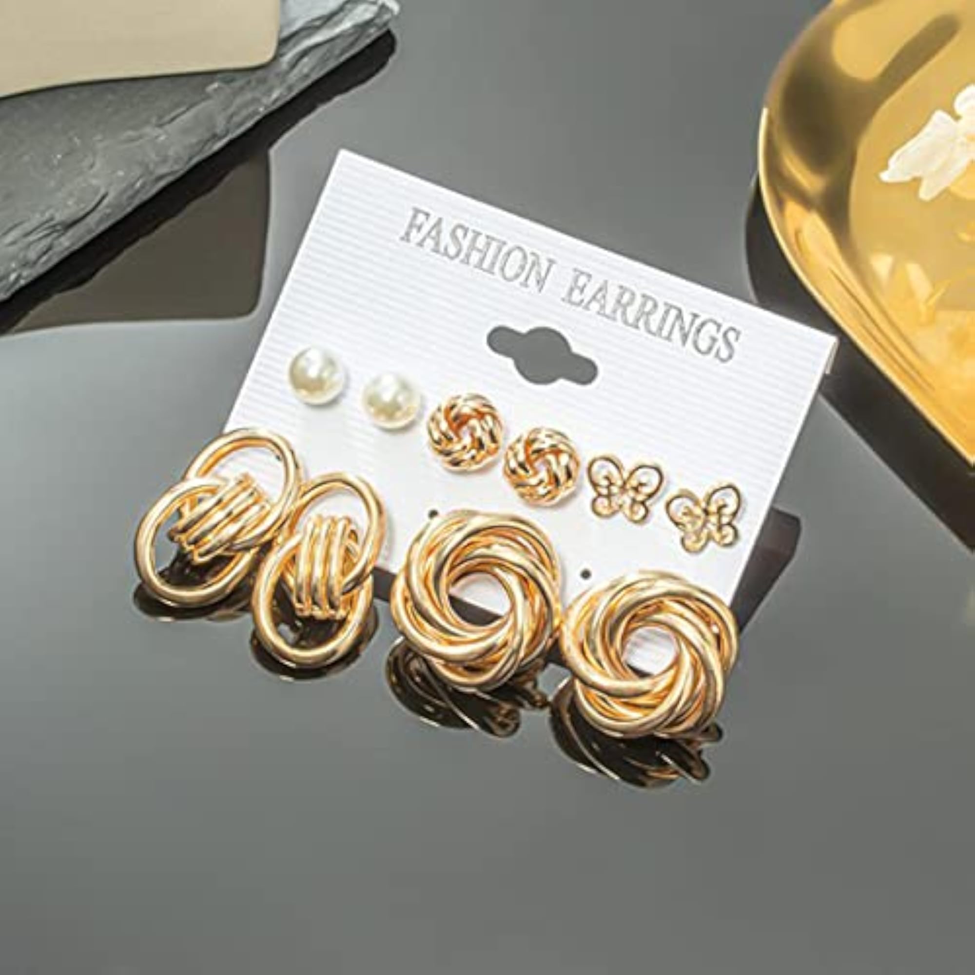 Plated Studs Earrings Combo (JG-PC-ERGC-8651)