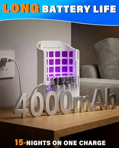 Cordless Flying Insect Trap Indoor, 4000mAh Rechargeable UV Light Bug Catcher for Moths Gnats Fruit Flies, 2-in-1 Night Light Mode Fly Trap for Home Kitchen Garage RV (1 Device & 1 Cartridge) - Image 3