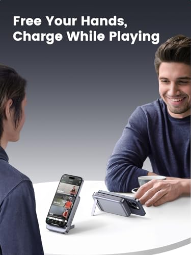 UGREEN Pacote de bateria de banco de energia magnético de 10.000mAh, carregador portátil sem fio dob