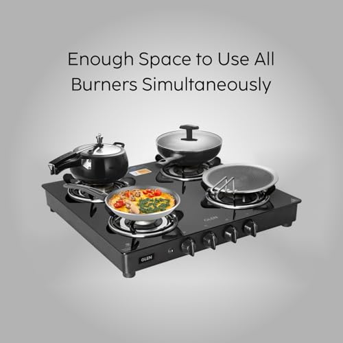 Khaitan Tempered Glass 4 Burner Gas Stove - Image 2 of 4