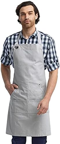 Artisan Collection by Reprime Calibre Heavy Cotton Canvas Pocket Apron OS Silver