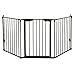 Dreambaby Newport 3-panelowa bramka bezpieczeństwa dla dzieci Adapta - pasuje do otworu o szerokości 85,5-200 cm, wysokość 74 cm - z funkcją Smart Stay Open - czarna - model G2021BB