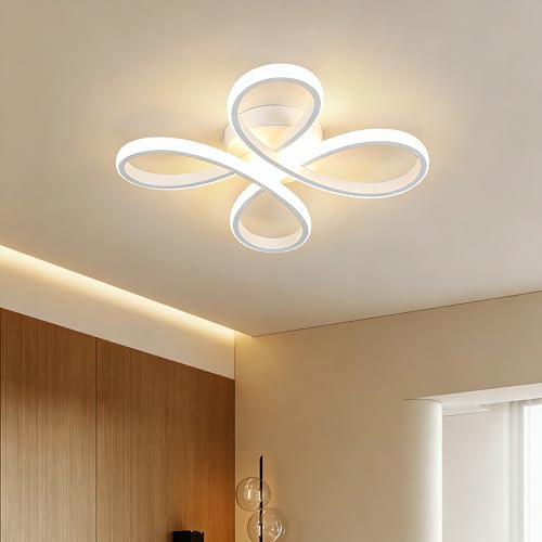 SENQIU Plafoniera LED Soffitto Moderna, 30W 3375LM, 3000K Bianco Caldo Lampada da Soffitto Fiore Design per Camera da Letto, Soggiorno, Corridoio, Cucina, Sala da Pranzo