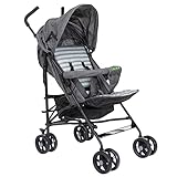 ★SICHERHEIT : Der Sayoyo Kinderwagen hat einen 5-Punkt-Gurt, der Ihr Baby fest im Spaziergänger hält und auf unebenen Straßen nicht herunterfällt. Ein Schritt auf die Bremse, um den Babywagen bei Bedarf rechtzeitig anzuhalten.