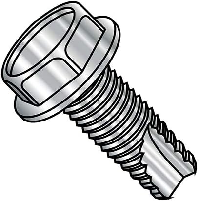 10-24X1 Unslotted Ind Hex Washer Thread Cutting Screw Type 23 Full Thread 18 8 Stainless St (Pack Qty 2,000) BC-10163W188 by Shorpioen - Made in USA