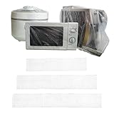 Volokitx 60 Pack Small Appliance Covers, Clear Disposable Dust Covers, 3 Sizes (20 Each: S, M, L) for Air Fryer, Blender, Coffee Maker, Pressure Cooker & Slow Cooker