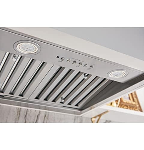 GE Smart Range Hood Insert | 30 Inch Kitchen Exhaust Fan with 4 Speeds, Dimmable LED Lights | Wifi Connectivity & Smart Home Kitchen Essentials for Frequent Cooks | 610 CFM | Stainless Steel