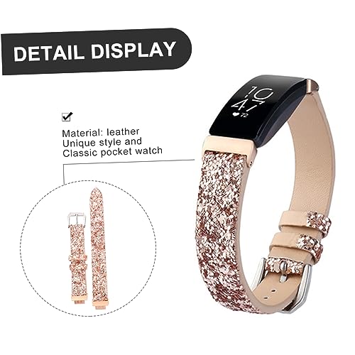 1pc Sequined Leather Watch Band for Skin-friendly Easy to Install Luxurious Wristband for Stylish Wear3