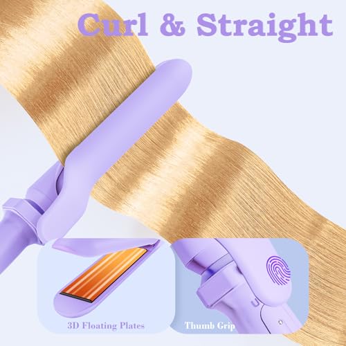 Image of Ufree 5 in 1 Curling Wand Set with Flat Iron, 0.35 inch-1.25 inch Ceramic Barrels