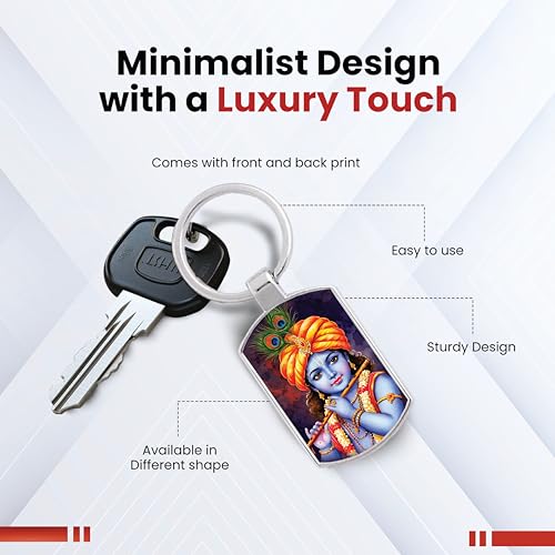 Image of Stylish Metal Keychains with Permanent Glossy Print - Inspirational Quotes & Spiritual Designs - Perfect Key chains for loved ones, Personal Use, Gifts & Return Gifts