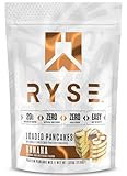 RYSE Loaded Protein Pancake & Waffle Mix - Banana - Naturally Sweetened Breakfast with 21g Protein, 3g MCTs and 2g Fiber - No Added Sugar - High Protein Snack for Clean Energy - 6 Servings
