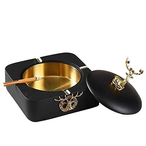 Popielniczka Ornamenty Popielniczka Papierosy Popielniczki Amerykański Creative Ashtray Coffee Table Elk Pokryte Ashtray Salon Office Ozdoby Dekoracyjne