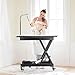 VEVOR Electric Lift Table, 330 lbs Capacity Single Scissor Lift Table, 8-28 in Height Adjustable Lifting Platform, Coffee Table Lift with 4 Wheels, for Material Handling and Transportation, Black