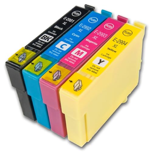 29XL Ink Cartridges Compatible with Epson Strawberry For XP455 XP452 XP445 XP442 XP435 XP432 XP355 XP352 XP345 XP342 XP335 XP332 XP257 XP255 XP247 XP245 XP235 Printers (X-Large, Set of 4)